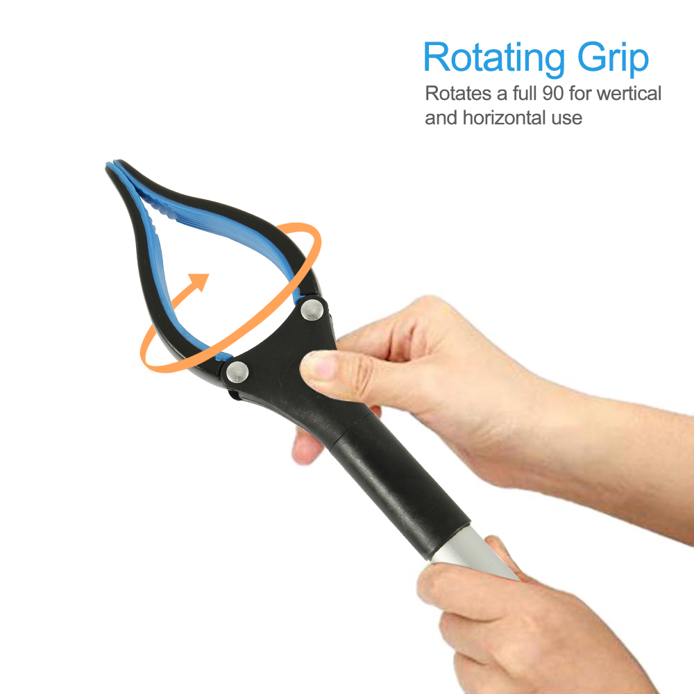 Grabber tool for extended reach. Lightweight, foldable, & rotatable. Perfect for elderly care & accessibility.
