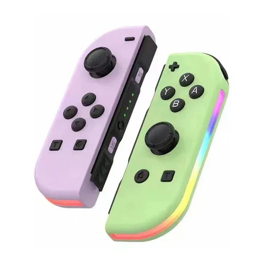 Black wireless gamepad for Nintendo Switch, featuring ergonomic design and responsive analog sticks.