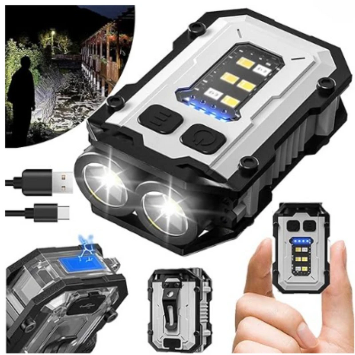 Rugged outdoor mini tactical flashlight, USB rechargeable, compact for easy transport