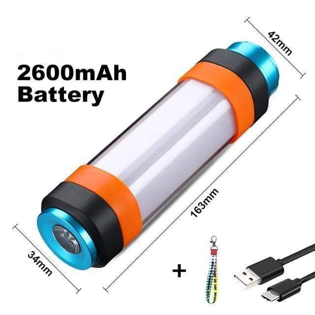 Waterproof magnetic LED flashlight, perfect for hiking, camping, and survival, with versatile light modes and USB charging