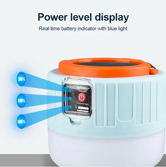 Durable solar rechargeable camping lantern, remote controlled, perfect for tents and outdoor areas
