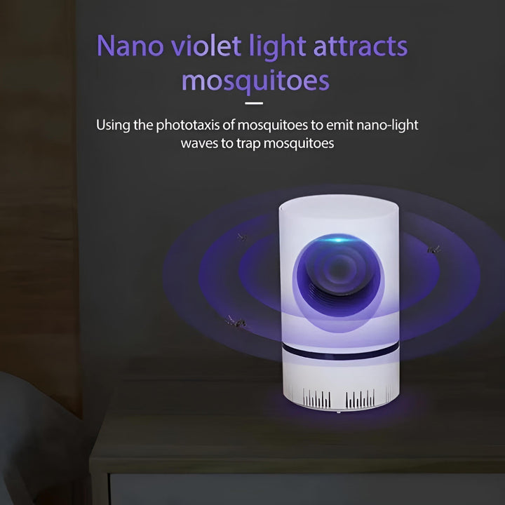 Portable UV light mosquito & fly killer, USB powered for convenient indoor & outdoor pest control.