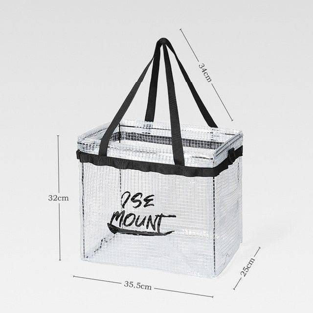Camping bag with comfortable grab handles, making transport of gear easier