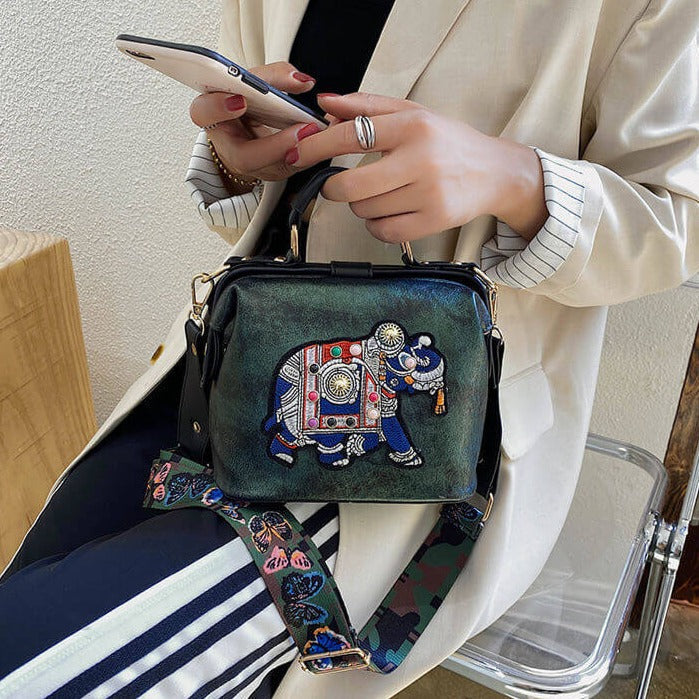Daily use women's accessory: an embroidered mandala lightweight purse.