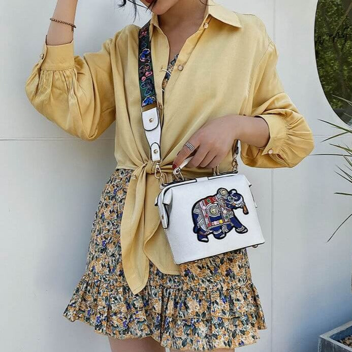 Versatile embroidered mandala crossbody bag, lightweight and stylish for women.