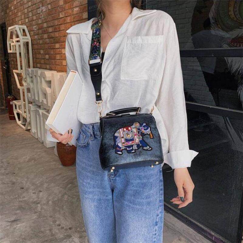 Fashionable embroidered mandala purse, a must-have bohemian women's accessory.