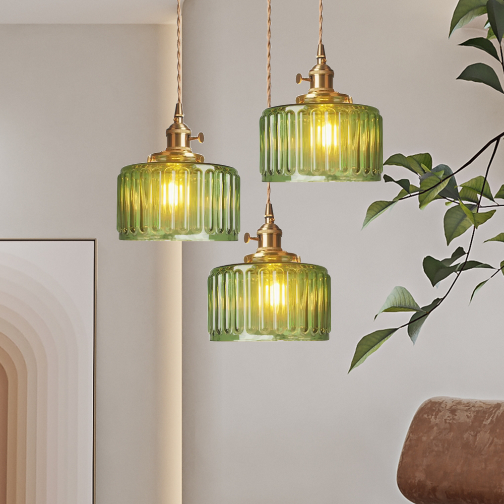 Modern vintage crystal pendant lamp, beautiful decorative ceiling light for home.
