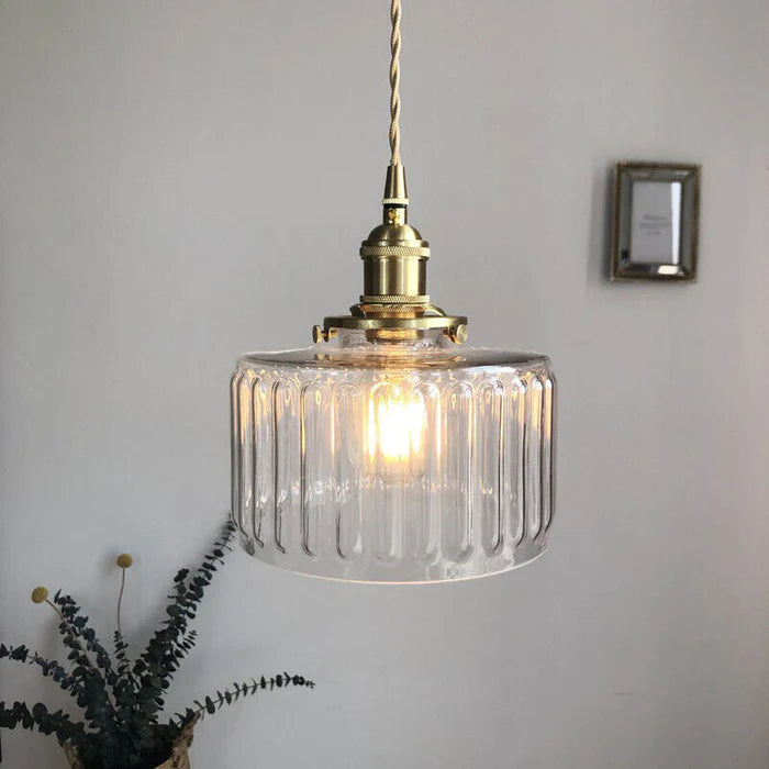 Stylish adjustable crystal pendant light, vintage ceiling lamp for a chic interior.