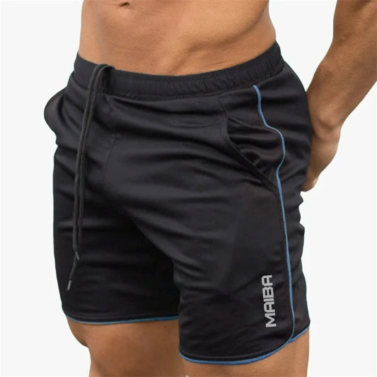 "Vista frontale dei pantaloncini da bagno uomo slim fit blu navy, design moderno, materiale elasticizzato per massimo comfort