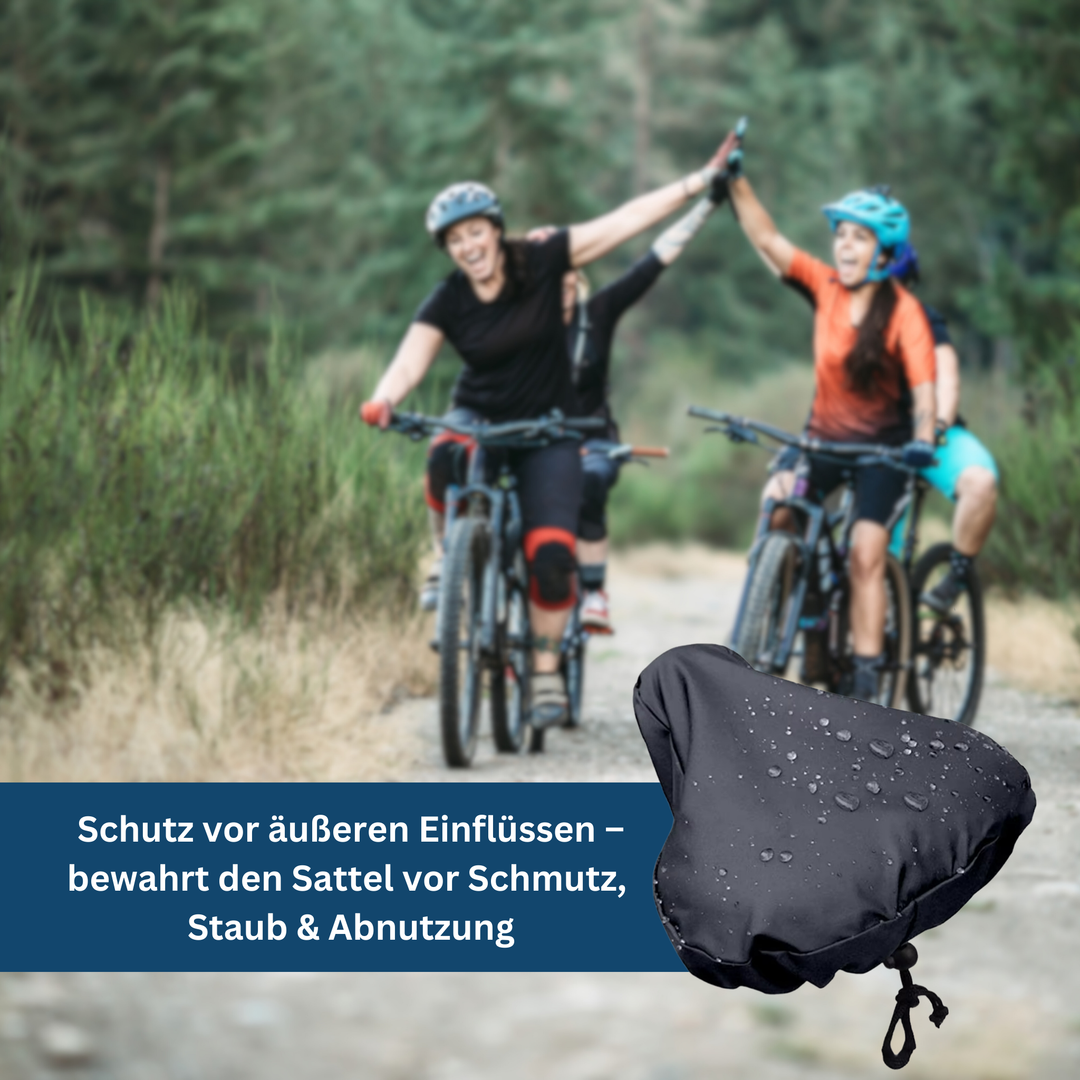 Durable waterproof bicycle saddle cover, protects bike seat from elements, easy to install