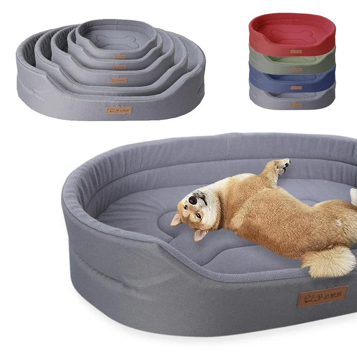 Comfortable dog bed with a waterproof cover & soft plush interior. Ideal for active dogs & everyday use.