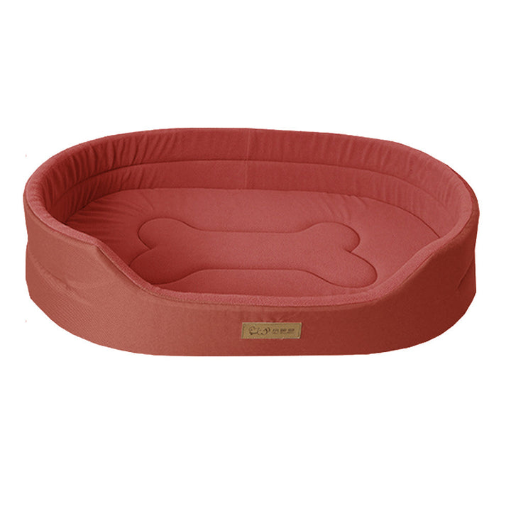 Soft, plush waterproof pet bed, designed for easy cleaning and ultimate dog comfort in any home.