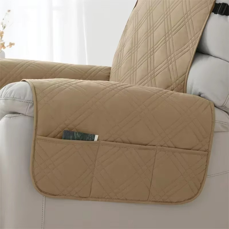 Snug-fit waterproof recliner cover for 1-seater armchairs. Secure and protective against pets, kids, & spills.