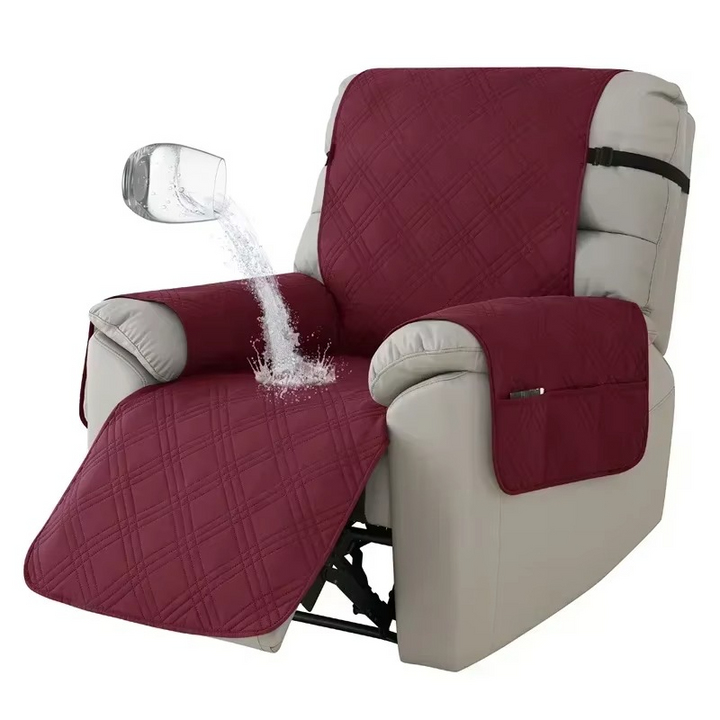 Durable waterproof recliner cover. Protects single-seater armchair from pets, kids, and spills. Anti-slip design.
