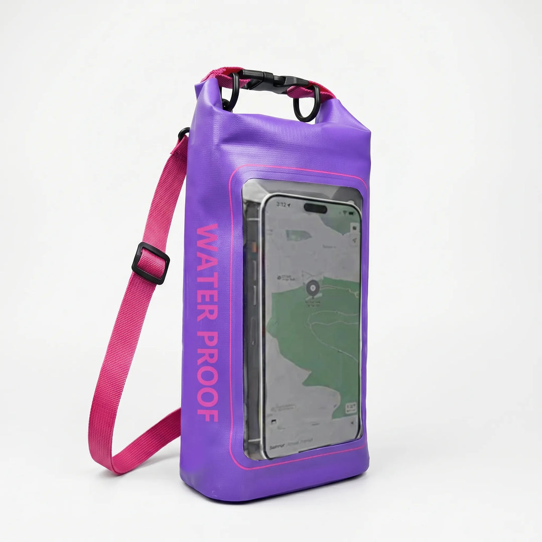 Beach day essential: Waterproof dry bag, clear window for phone, protects from sand & water.