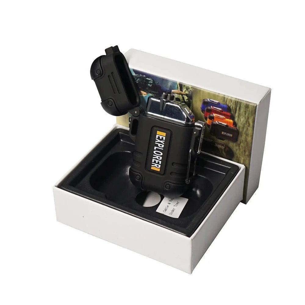 Efficient plasma dual arc lighter, waterproof and easily USB rechargeable