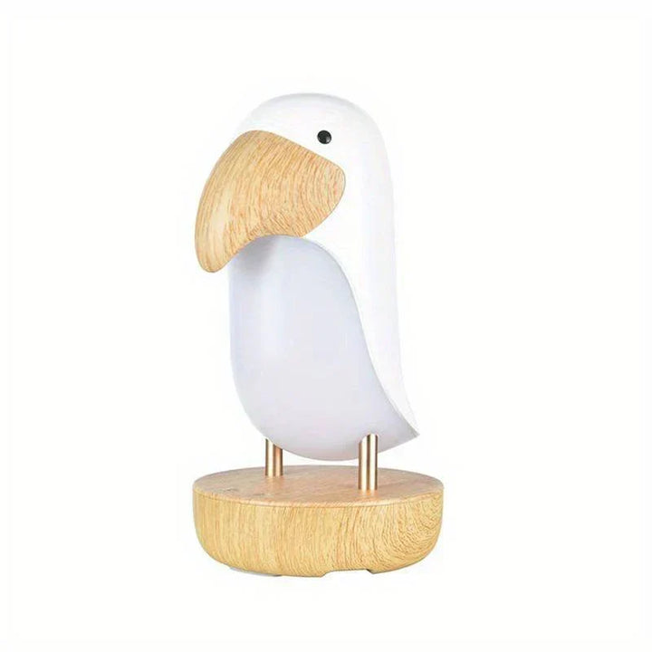 Portable rechargeable bird lamp, a wireless PeckLight with a cute design. Ideal ambient light for any room, easy to move.