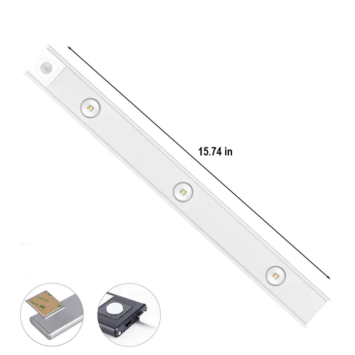 Modern LED smart light for cabinets. Wireless, rechargeable with motion sensor. Perfect for kitchen & storage.