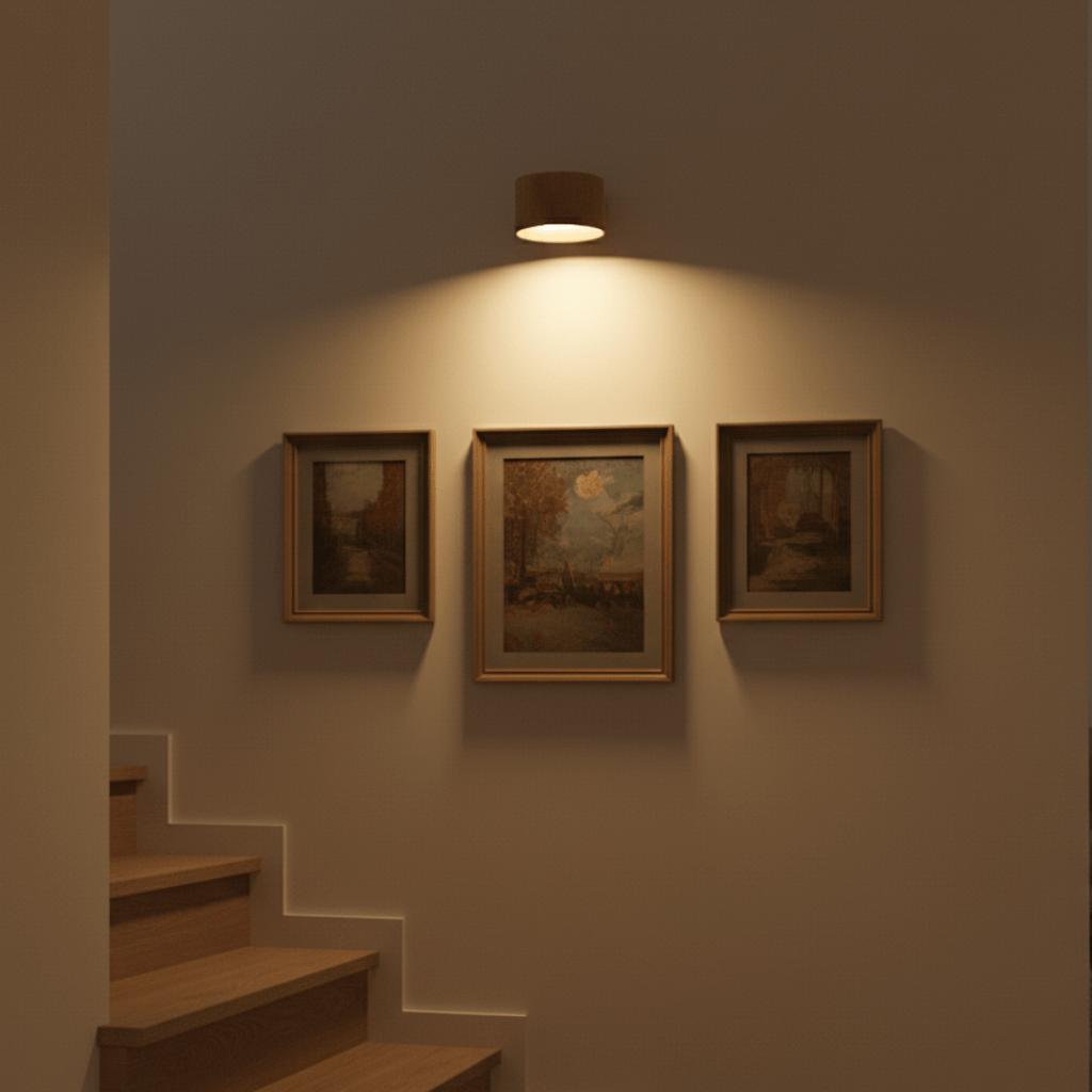 Sleek modern Nordic wireless wall lamp, remote control, ideal for contemporary home decor and lighting.