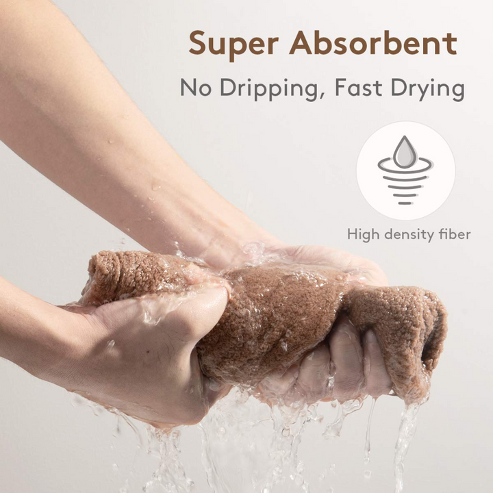 Women's microfiber hair towel wraps, 3-pack for efficient, anti-frizz drying.