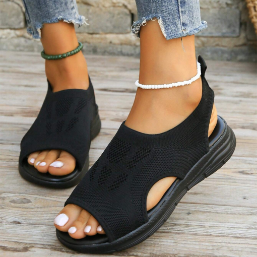 Foot pain relief orthopedic sandals for women, adjustable straps ensure a perfect fit.