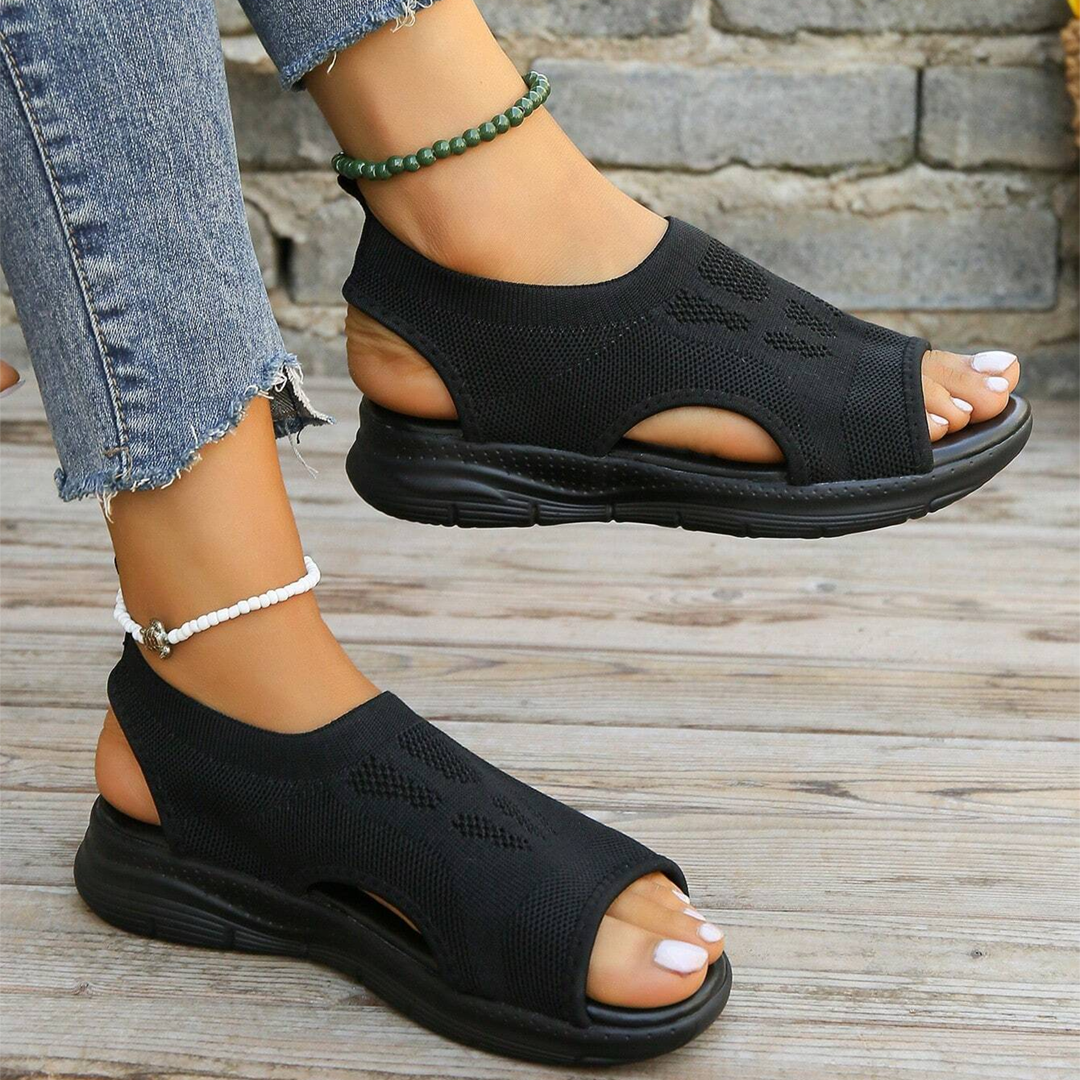 Practical women's summer sandals, orthopedic, adjustable, and non-slip for safety.