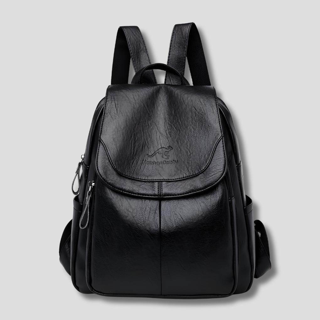 Secure women's anti-theft flap backpack for daily errands & travel. Protects valuables with style.
