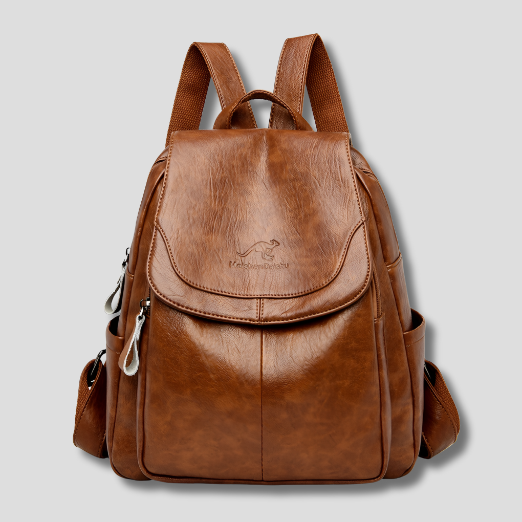 Women's travel backpack with anti-theft flap design. Secure, stylish, and perfect for organized daily use.