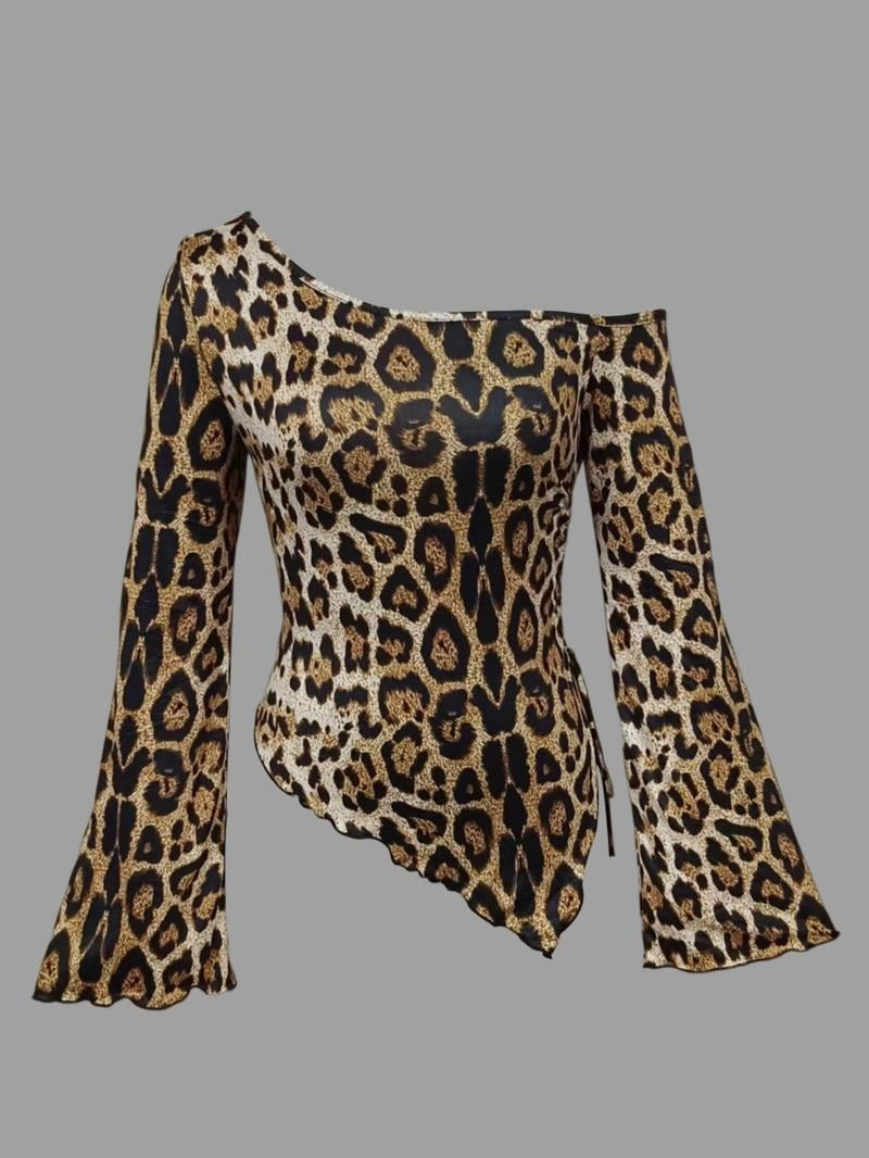 Stylish women's asymmetric one-shoulder ribbed top, offering a trendy sculpted fashion appearance.