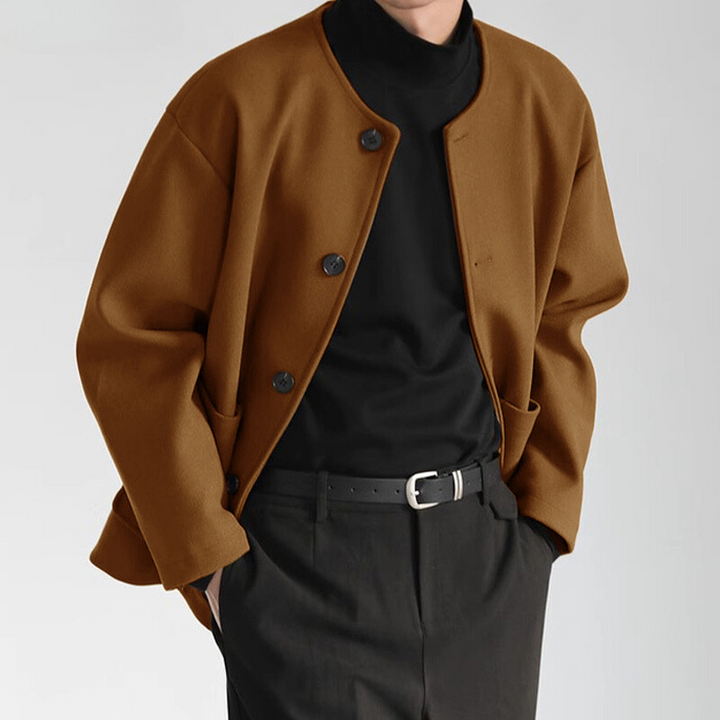 Women's Avelon button-up jacket: stylish & versatile for casual or formal wear. Long sleeve, round neck.