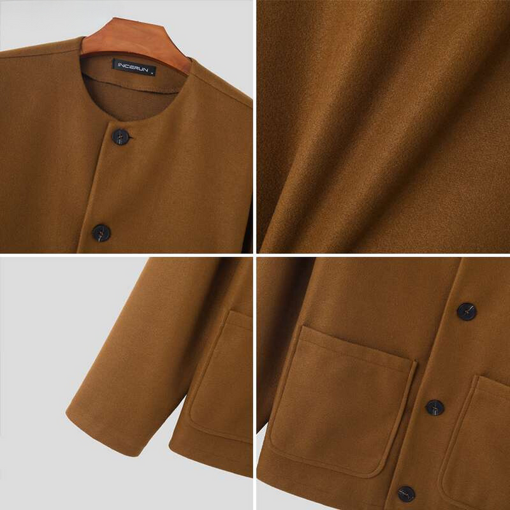 Women's Avelon jacket: a stylish, versatile button-up with long sleeves, round neck & front pockets. Casual & formal outerwear.