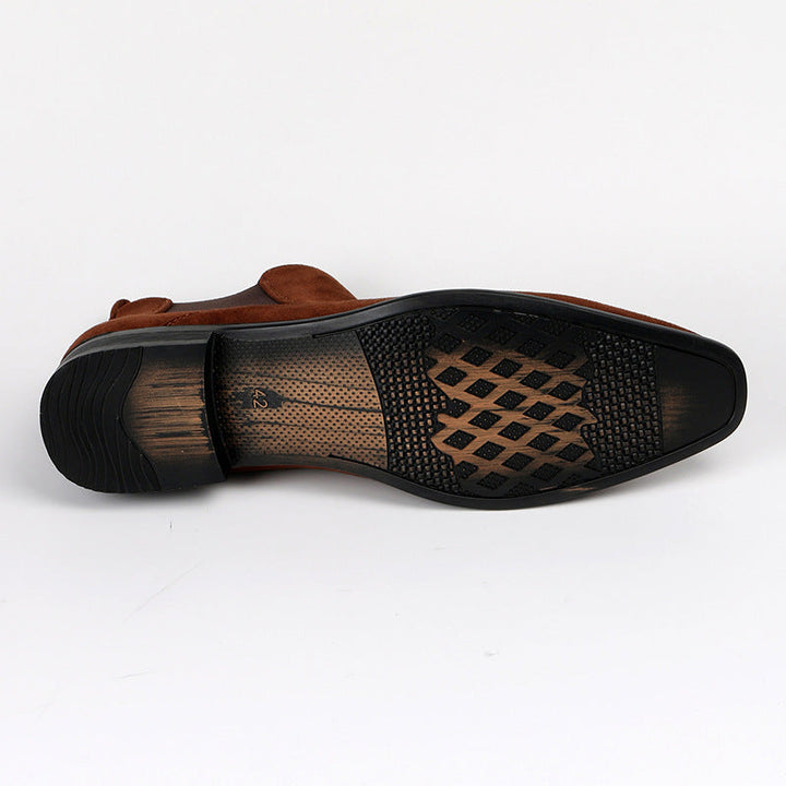 Versatile women's slip-on Chelsea ankle boots, black, with a practical block heel and elastic side panels.