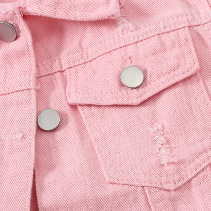 Crisp white denim vest, women's casual layering outerwear.