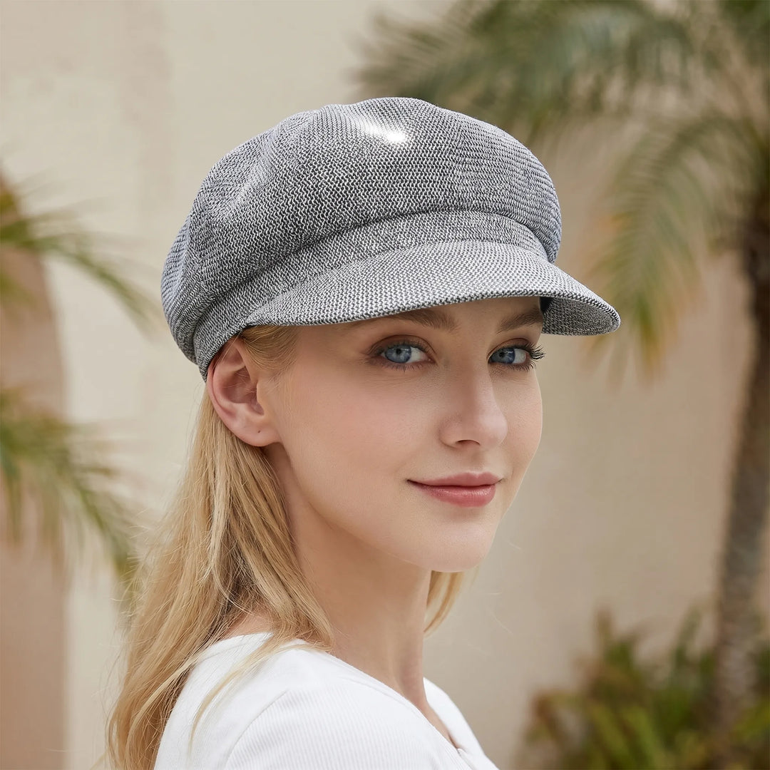 Women's breathable open-weave sun hat for summer. Lightweight & stylish beach and travel accessory.