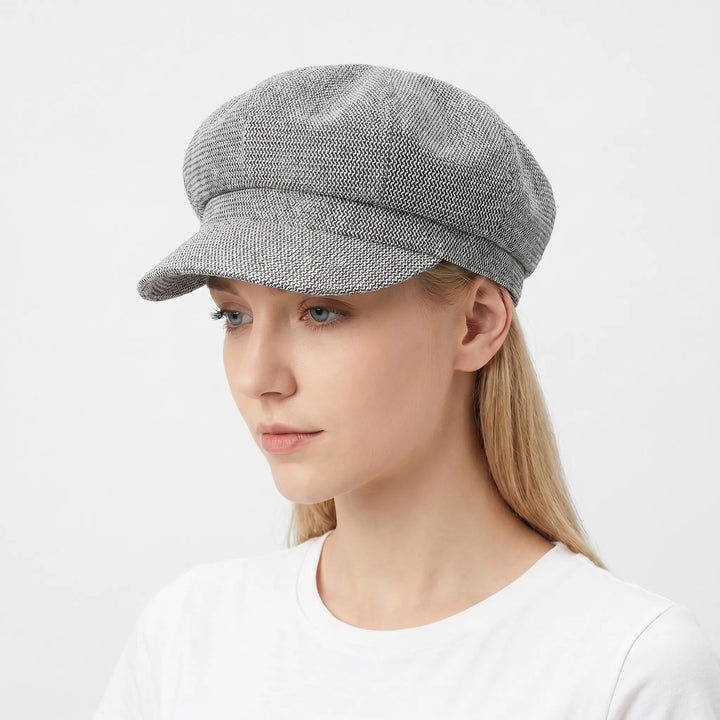 Breathable open-weave sun hat for women, offering comfortable sun protection for summer activities. Lightweight fashion.