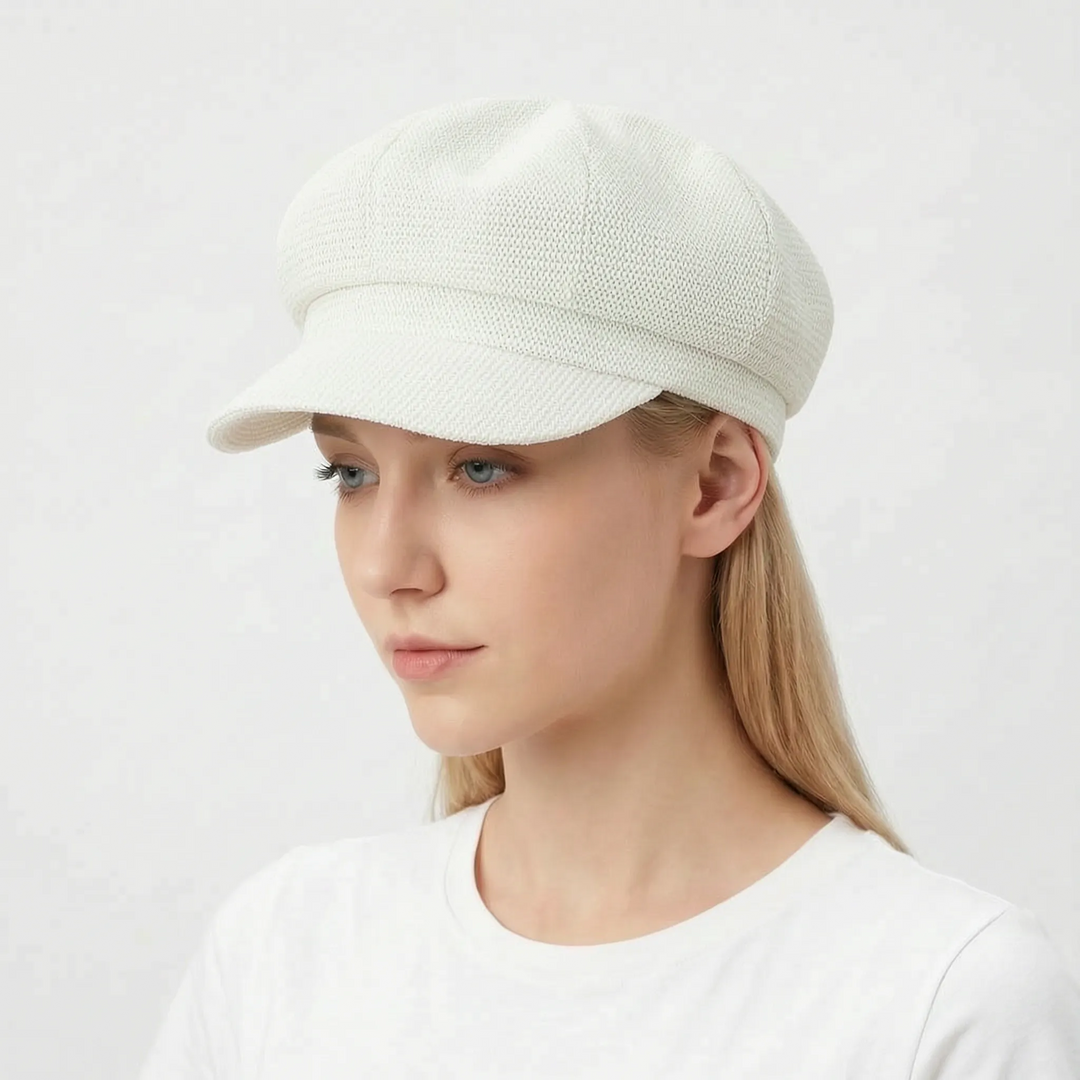 Women's lightweight open-weave sun hat, designed for maximum breathability & style on summer beach vacations.
