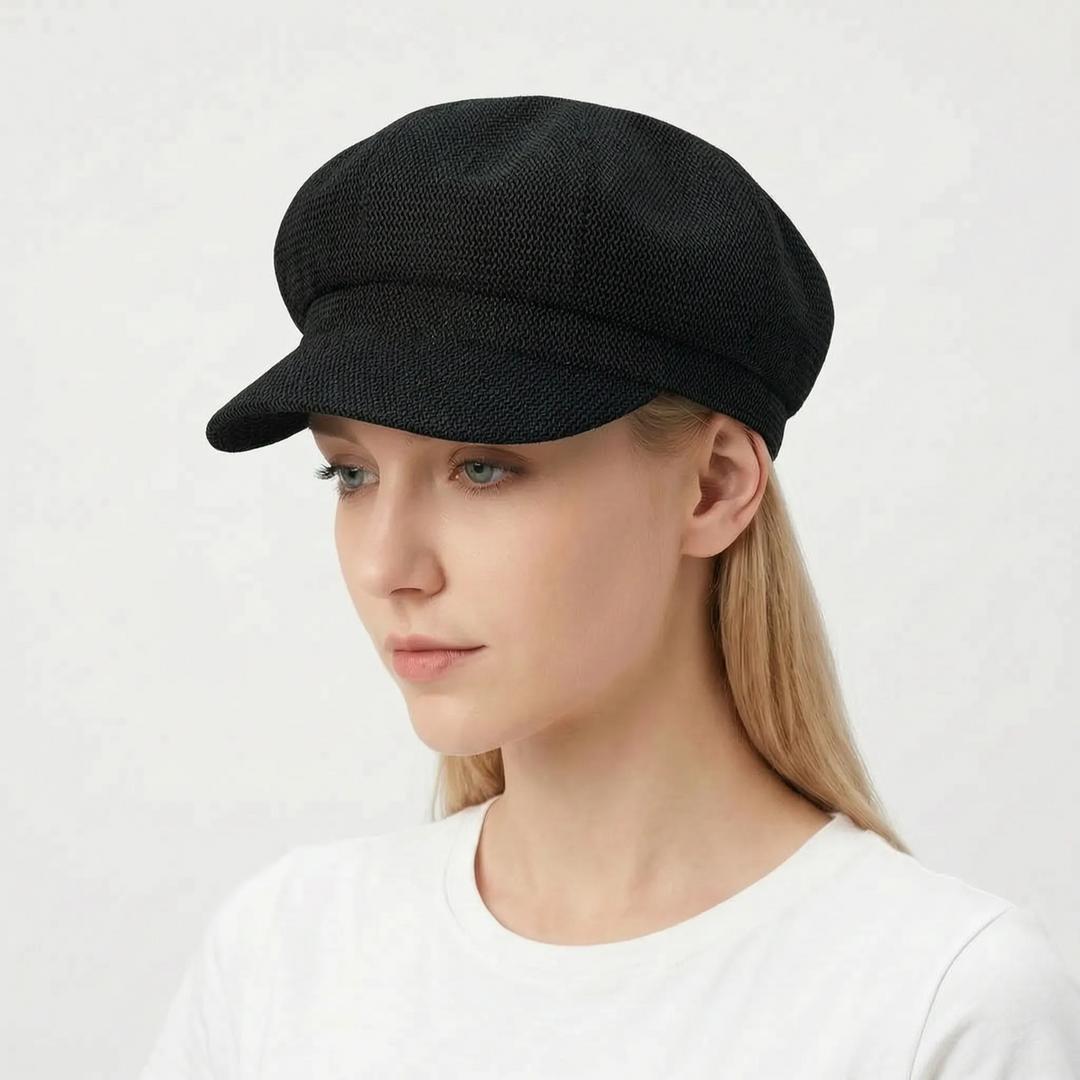 Chic women's open-weave sun hat. Perfect breathable summer accessory for beach, travel, and everyday sun protection.