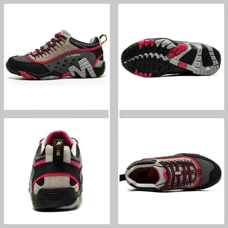Lightweight and breathable women's hiking shoes with enhanced grip for trails