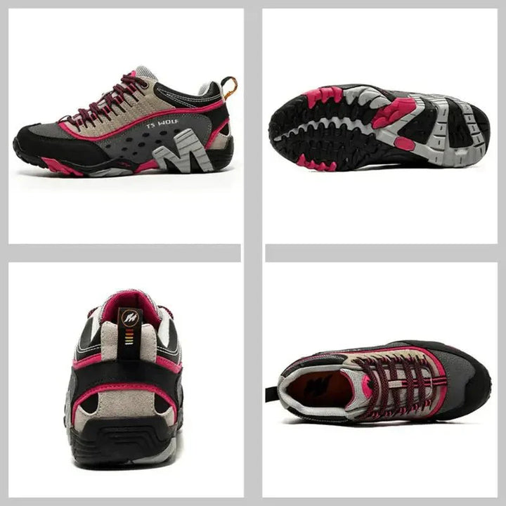 Lightweight and breathable women's hiking shoes with enhanced grip for trails