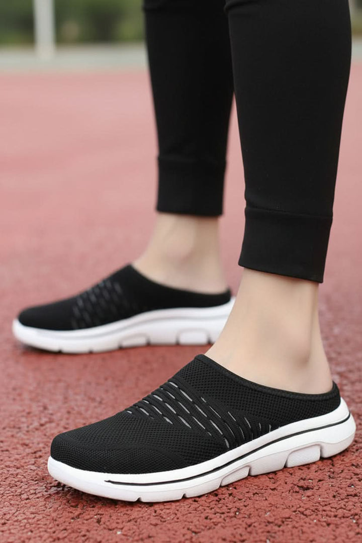 Women's breathable platform mule slip-on shoes for lightweight comfort, ideal for spring & summer everyday wear.