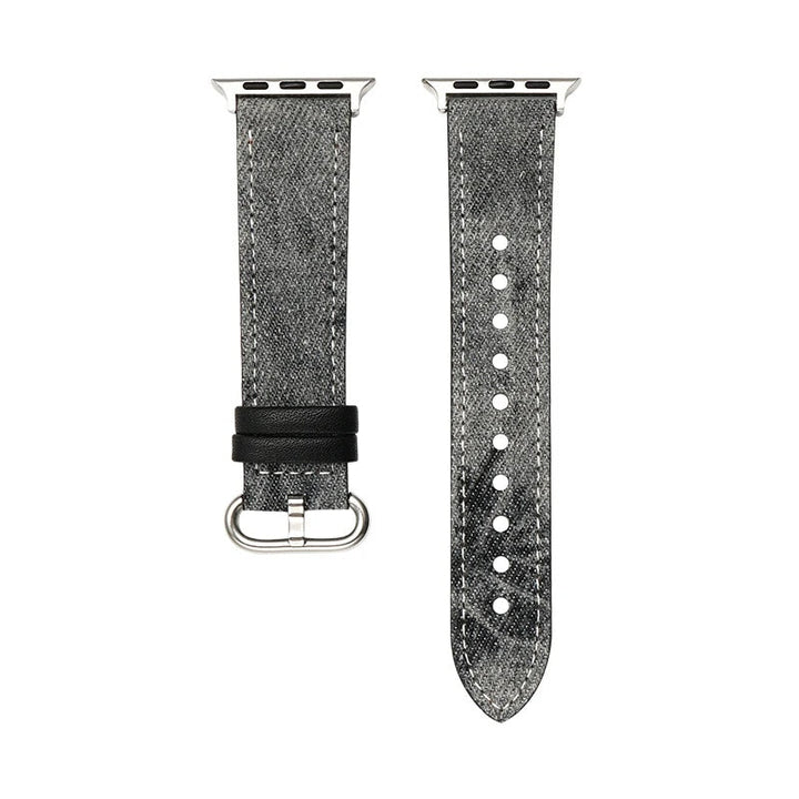 Denim casual watch band for women's smartwatches, durable & chic everyday wear.