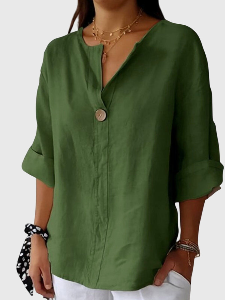 Fashionable women's long sleeve blouse, a versatile and chic top for everyday apparel.