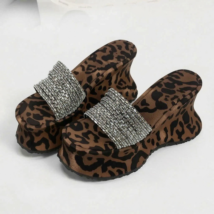 Statement women's summer sandals with a chunky platform and high heel, designed for modern fashion.
