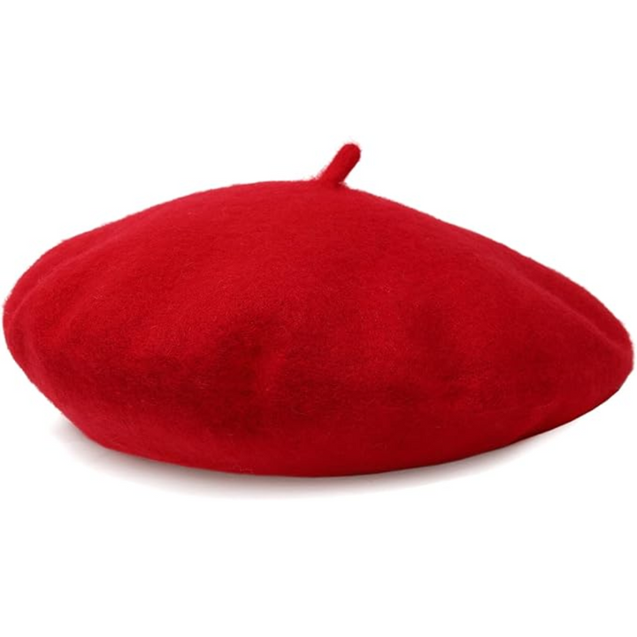Versatile women's wool French beret, perfect winter headwear accessory.