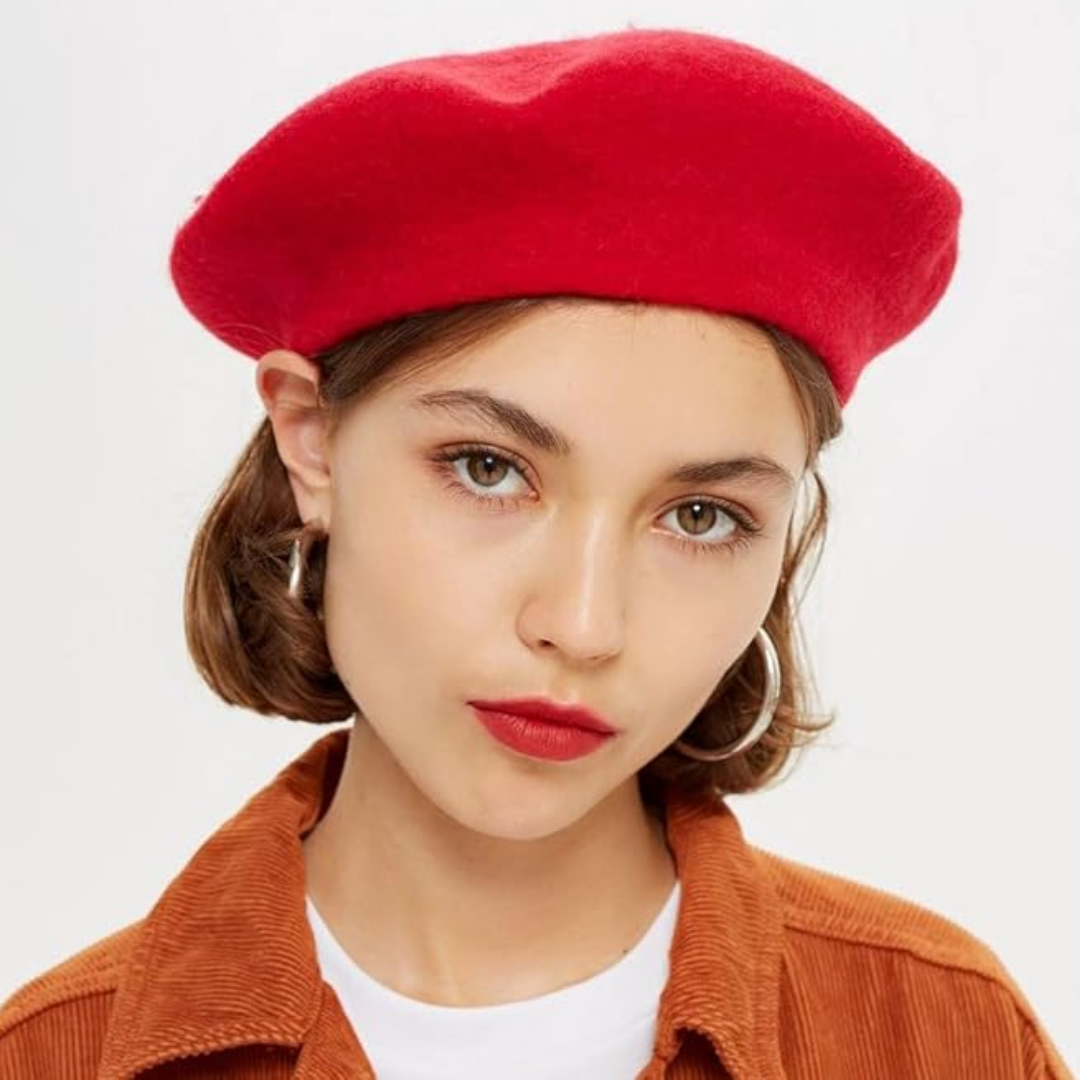 High-quality women's classic French beret, durable and stylish headwear.
