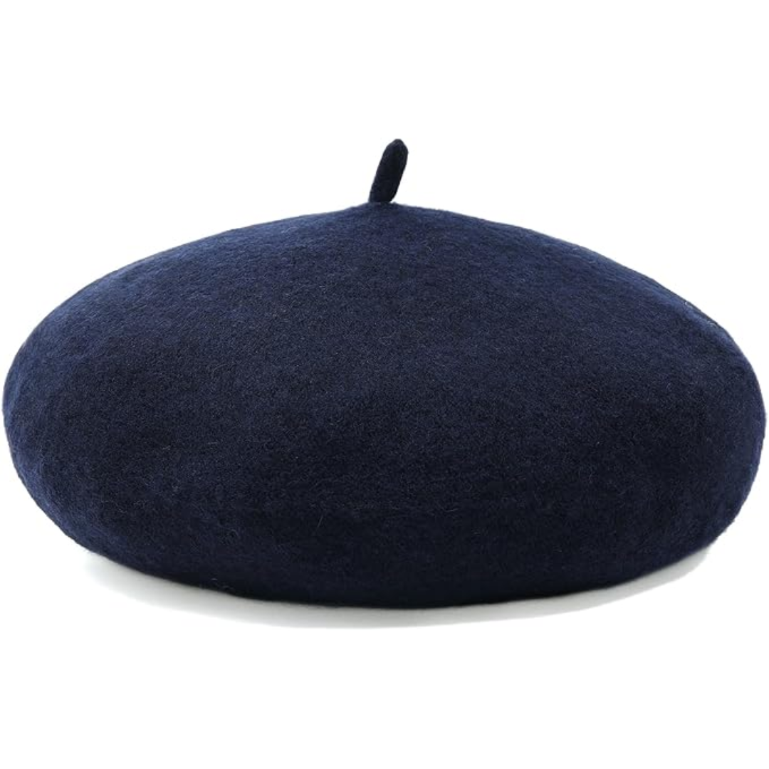 Stylish black women's French beret, perfect gift idea for fashion-forward individuals.