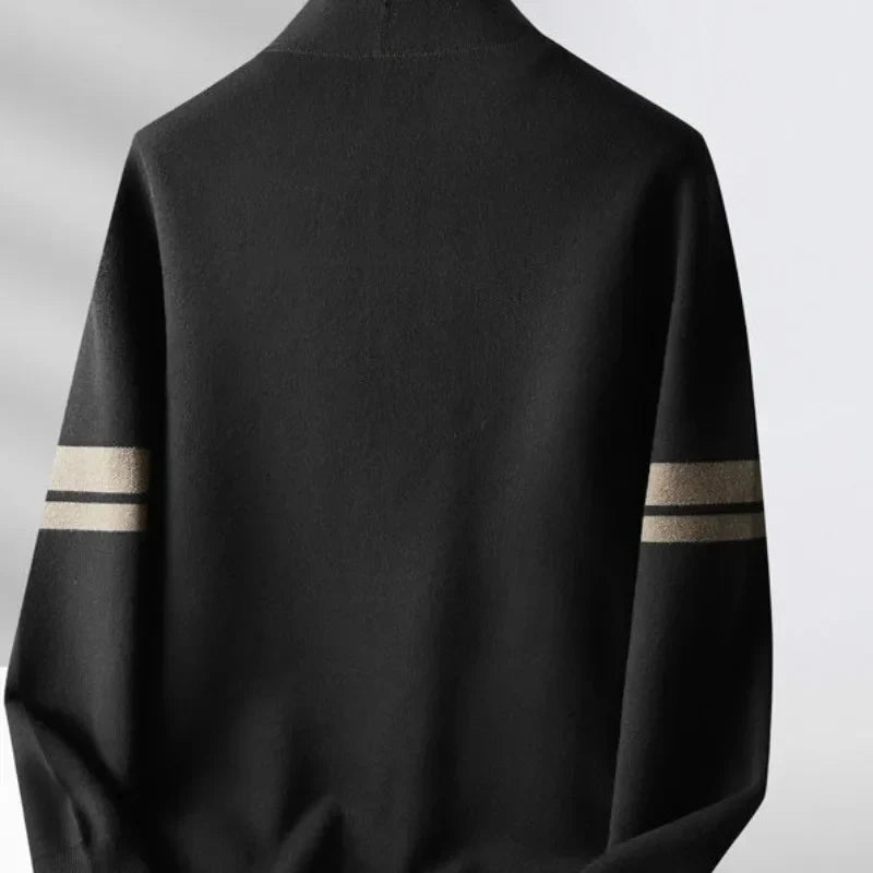 Women's everyday essential cardigan featuring classic stripes. Comfortable, cozy, and a versatile long sleeve layering piece.