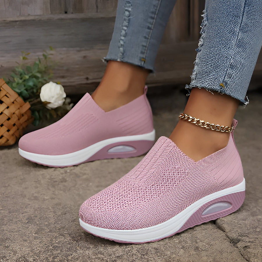 Stylish women's orthopedic walking shoes, lightweight design with superior air cushion & non-slip sole.