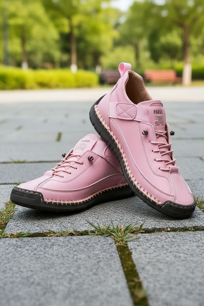 White women's slip-on trainers, perfect active footwear for comfortable walking and casual style.