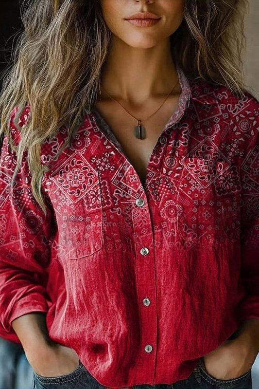 Women's comfortable long sleeve blouse in a soft fabric, perfect for everyday wear and office comfort.